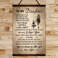 FM017 - Mom To Daughter - The Beat Of My Heart - The Happiness In My Life - The Energy Of My Soul - Family Canvas With The Wood Frame