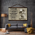 FM020 - Dad To Son - Stay Strong - Be Confident & Just Do Your Best - Family Canvas With The Wood Frame