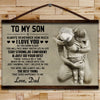 FM020 - Dad To Son - Stay Strong - Be Confident & Just Do Your Best - Family Canvas With The Wood Frame