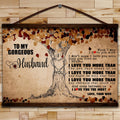 FM022 - To My Gogeous Husband - I Love You The Most - Family Canvas With The Wood Frame