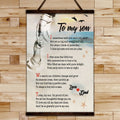 FM035 - Dad To Son - I Sometimes Wish You Were Still Small - Family Canvas With The Wood Frame