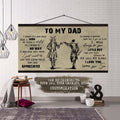 (CV30) TO MY DAD- SON - NEVER LOSE- DRAGON BALL - GOKU - VIKING - CANVAS POSTER