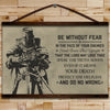 KT006 - Be Without Fear - English - Knight Templar Canvas With The Wood Frame