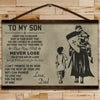 KT008 - To My Son - English - Knight Templar Canvas With The Wood Frame