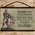 KT009 - Be Without Fear - English - Knight Templar Canvas With The Wood Frame