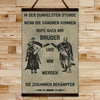 KT011 - Call On Me Brother - German - Knight Templar Canvas With The Wood Frame