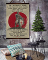 KT014 - Be Without Fear - English - Knight Templar Canvas With The Wood Frame