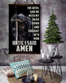 KT015 - Until I Said Amen - Knight Templar Canvas With The Wood Frame