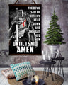 KT016 - Until I Said Amen - Knight Templar Canvas With The Wood Frame