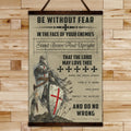 KT017 - Be Without Fear - English - Knight Templar Canvas With The Wood Frame