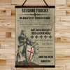 KT018 - Be Without Fear - German - Knight Templar Canvas With The Wood Frame