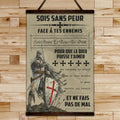 KT019 - Be Without Fear - French - Knight Templar Canvas With The Wood Frame