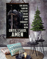 KT023 - Until I Said Amen - Knight Templar Canvas With The Wood Frame