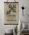 KT026 - Dad To Son - Your Way Back Home - Knight Templar Canvas With The Wood Frame