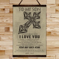 KT026 - Dad To Son - Your Way Back Home - Knight Templar Canvas With The Wood Frame