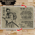 SA042 - To My Daughter - English - Horizontal Poster - Horizontal Canvas - Samurai Canvas