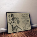 SA046 - To My Daughter - French - Horizontal Poster - Horizontal Canvas - Samurai Canvas