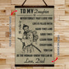 SA080 - To My Daughter - English - Vertical Poster - Vertical Canvas - Samurai Canvas