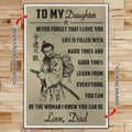 SA080 - To My Daughter - English - Vertical Poster - Vertical Canvas - Samurai Canvas