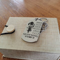 SAD031 - Quitting Is Not - PAIN - You Are Not Dead Yet - Samurai Dog Tag - Engrave Double Sliver Dog Tag