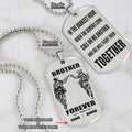 Call on me Brother - Brother Forever - Dragon ball Goku Vegeta - Soldier -Engraved Dog Tag Two Side