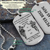 SDD003 - Call On Me Brother - French - Soldier Dog Tag - Engrave Silver Dog Tag