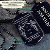 SDD006 - Call On Me Brother - French - Soldier Dog Tag - Engrave Black Dog Tag