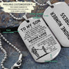 SDD016 - Dad To Son - Never Lose - English - Soldier Dog Tag - Engrave Silver Dog Tag