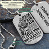 SDD022 - PAIN - You Are Not Dead Yet - Soldier Dog Tag - Engrave Silver Dog Tag