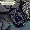 SDD028 - Call On Me Brother - English - PAIN - It Tell You - You Are Not Dead Yet - Slodier Dog Tag - Engrave Double Black Dog Tag