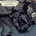 SDD029 - Call On Me Brother - English - Quitting Is Not - Slodier Dog Tag - Engrave Double Black Dog Tag