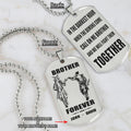 Call on me Brother - Brother Forever - Dragon ball Goku Vegeta - Soldier -Engraved Dog Tag Two Side