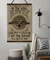 VK002 - I Am The Raven - Viking Canvas With The Wood Frame