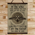 VK002 - I Am The Raven - Viking Canvas With The Wood Frame