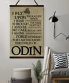 VK003 - Raven Odin - Viking Canvas With The Wood Frame