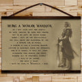 VK006 - Being A Woman Warrior - Lagethar - Viking Canvas With The Wood Frame