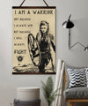 VK013 - I'm A Warrior - Lagertha - Viking Canvas With The Wood Frame