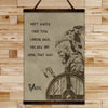 VK014 - Don't Waste  Your Time Looking Back - Ragnar - Viking Canvas With The Wood Frame