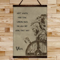 VK014 - Don't Waste  Your Time Looking Back - Ragnar - Viking Canvas With The Wood Frame