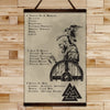 VK017 - 7 5 3 CODE - English - Ragnar - Viking Canvas With The Wood Frame