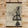 VK018 - 7 5 3 CODE - French - Ragnar - Viking Canvas With The Wood Frame