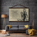 VK024 - Nobody Is Born A Warrior - Lagertha - Viking Canvas With The Wood Frame