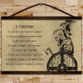 VK027 - I Choose - Ragnar - Viking Canvas With The Wood Frame