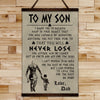 VK030 - To My Son - English - Viking Canvas With The Wood Frame