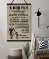 VK031 - To My Son - French - Viking Canvas With The Wood Frame