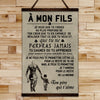 VK031 - To My Son - French - Viking Canvas With The Wood Frame