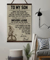 VK033 - To My Son - English - Ragnar - Viking Canvas With The Wood Frame