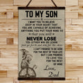 VK033 - To My Son - English - Ragnar - Viking Canvas With The Wood Frame