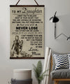 VK039 - To My Daughter - Lagertha - Viking Canvas With The Wood Frame