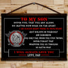 VK059 - To My Son - Viking Canvas With The Wood Frame